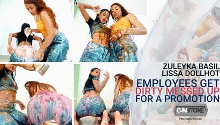 EMPLOYEES GET DIRTY MESSED UP FOR A PROMOTION