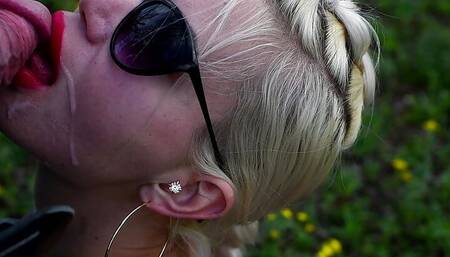 Gardener with a big dick filled my mouth with cum after a passionate blowjob