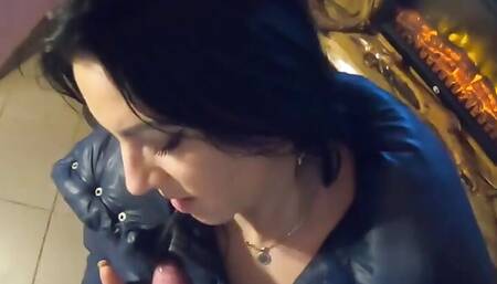 Mega MILF Milfycalla Gets a Load of Cum on Puffy Jacket!