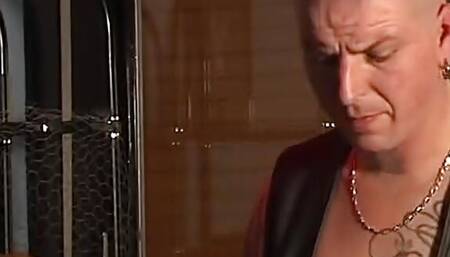 Horny blonde German slut enjoys BDSM action with nasty master