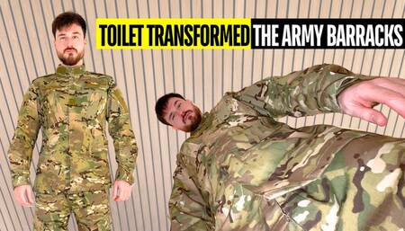 Toilet transformed the army barracks toilet