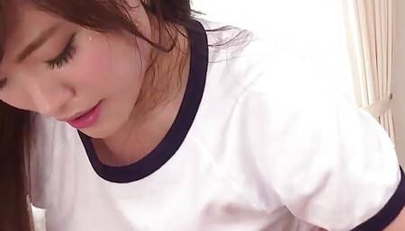 Horny Japanese school-girl, Hina Makimura, goes all out in different postures for the hottest JAV experience.