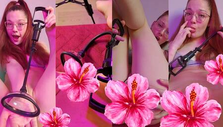 First time playing with my pussy pump