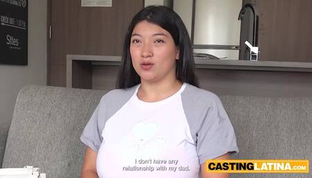 Huge boobs Japanese latina MILF casting