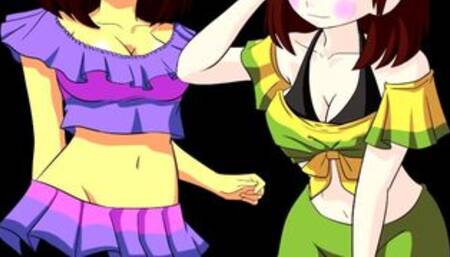 Speed Paint - Frisk and Chara Bikini