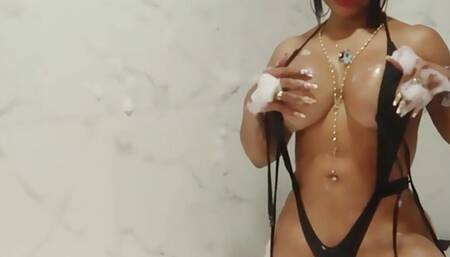 Busty MILF Sucks and Fucks in the Jacuzzi