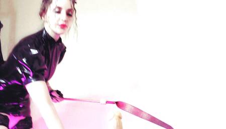 Femdom BDSM Sexy Mistress Eva Latex Rubber Big Dildo Fetish Heels Solo Goddess Sexy MILF