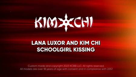 Lana luxor and kim chi schoolgirl kissing