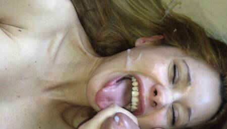 Juliana’s Cum Covered Tongue! Vol 2