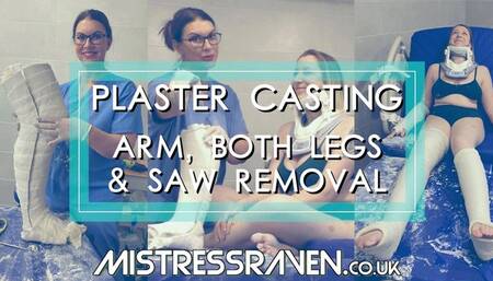 [957] Plaster Casting - Arm Both Legs and Saw Removal
