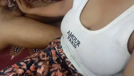 Stepnrothers Wife Fucking with Me Bed for Ass in Bedroom Sexy Bhabhi Riding on My Dick
