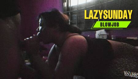 Chubby malay swallows dick on a lazy sunday