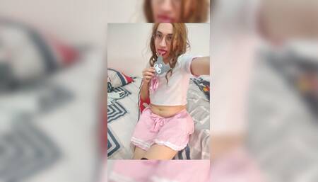 Schoolgirl 18+ sissy masturbates part 5