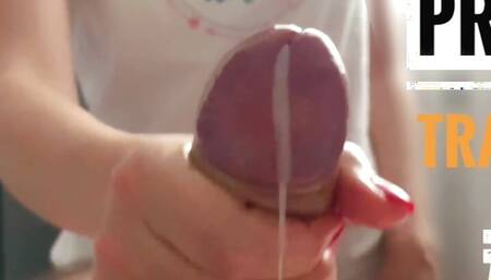 THE FASTEST CUMSHOT EVER DURING HANDJOB AFTER GOONING