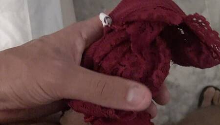 stepmother caught me masturbating on her dirty panties