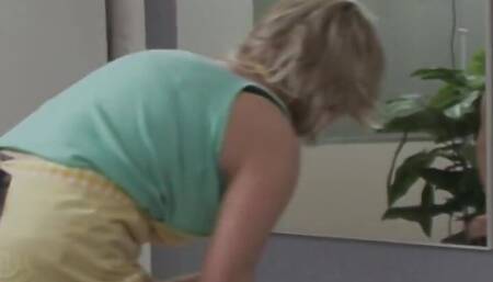 This Mature German Girl First Masturbates and Then Takes a Nice Hard Cock