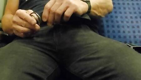 I masturbated very spontaneously on the moving train and didn't have much time to cum, but I just managed it.