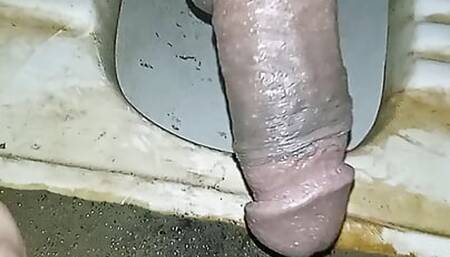 Masturbating inside the toilet and enjoying