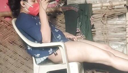 Desi Village girl caught watching porn and doing masterbating