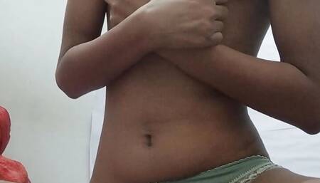 Village girl feeling horny searching for big dick