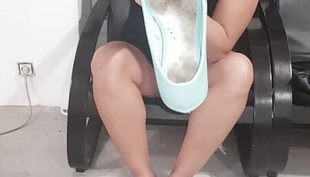 obey me and lick my stinky feet and flats