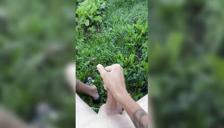 Ji'm Jerking off My Dick in Nature