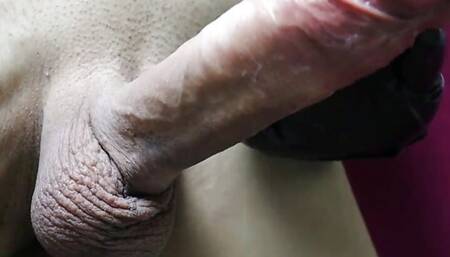 very sexy cock massage with hot moans in gloves