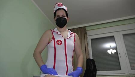 Robot Nurse in Medical Gloves Treats You