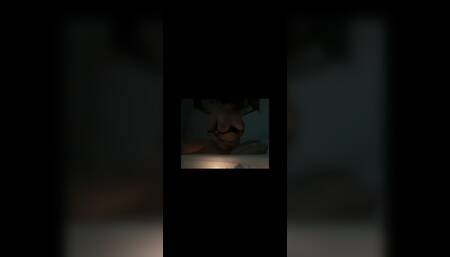 Beauty with big natural tits touching herself and can't stop