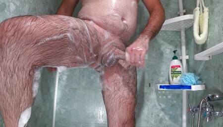 I went to the shower and got excited so I had to masturbate
