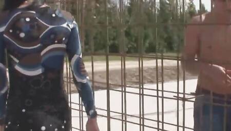 Hardcore interracial orgy outdoors