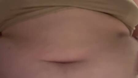 Plopping my enormous belly on my kitchen counter