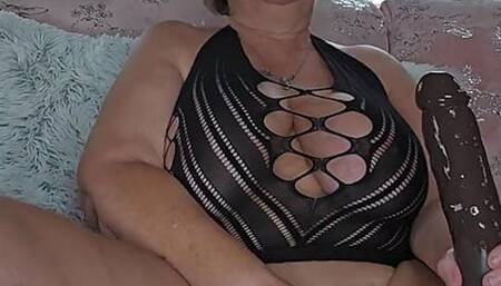 Momma Playing with BBC Dildo.