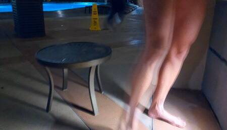Striper Leg Crossing and Calf Shake Poolside