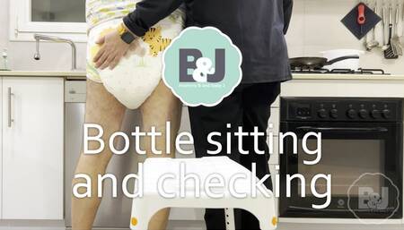 Bottle sitting and checking