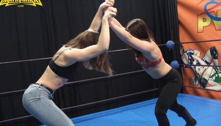 Asgerda vs IronGirl - Female Pro Wrestling Foot Domination Fight - FullHD