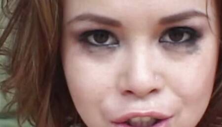 This chubby brunette likes being and fucked in the ass like a slut