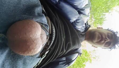 Show off Right Ball Then Left Ball After That Both Balls and Big Cumshot From Uncut Dick