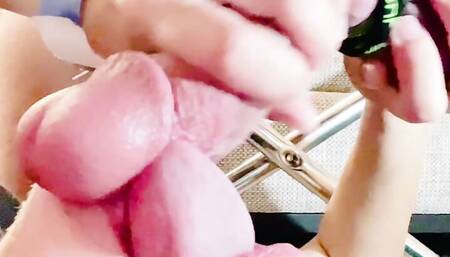 Athena drains massive multiple loads from under table