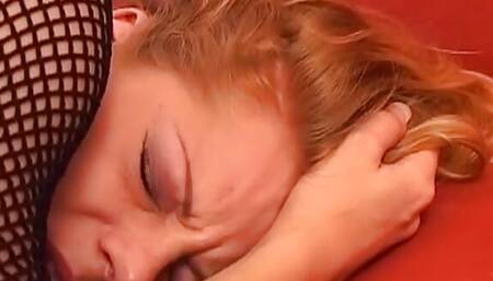 Superb blonde German babe spanked hard