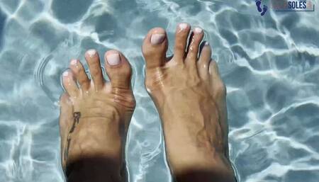 Ukrainian Goddess's Sexy Feet by the Pool