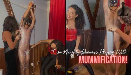 Duda Leal and Olli play at mummifying and scaring a slave (720 EN-sub)