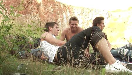 Sexy threesome for hot horny guys eager for cock