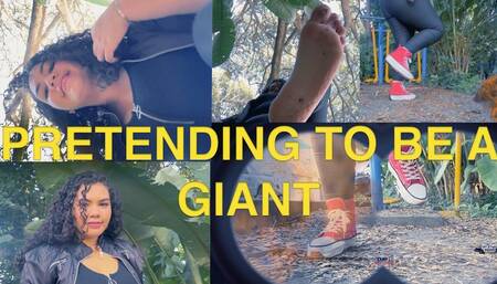 Pretending to be a GIANT - 4k New giantess Goddess Catarina