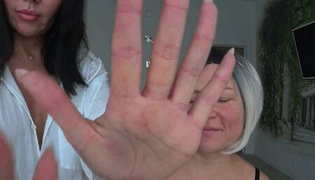 Victoria sucks my fingers very sensually a