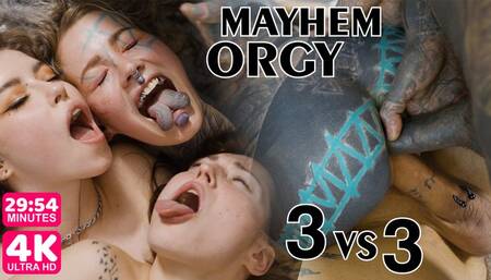Tattooed Mayhem DP Anal Orgy 3 vs 3 (4k WMV)