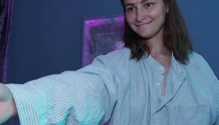 I love it when she washes my cock with her soaking wet mouth