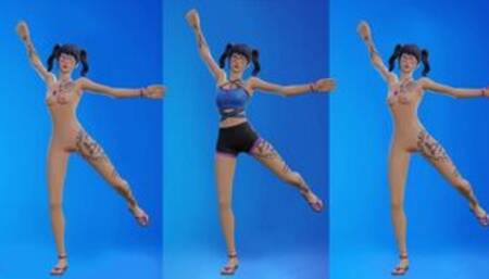 Crystal Fortnite Dances but all Naked (Savage, Build Up, Billy Bounce,...) (Mix by @ Tyler TDG)