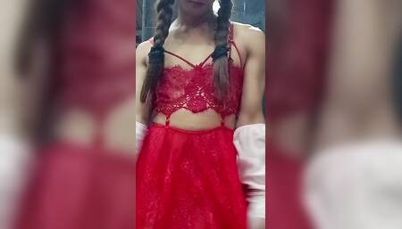 Sissy in Public Restroom