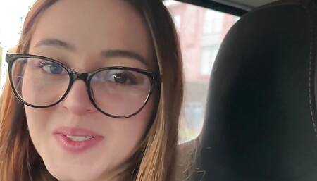 The cafeteria clerk gets in my car and gives me a delicious blowjob